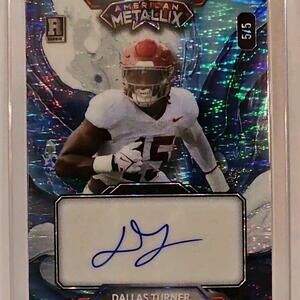 2023 Wild Card American Metallix Dallas Turner Rookie Football Trading Card #5/5
